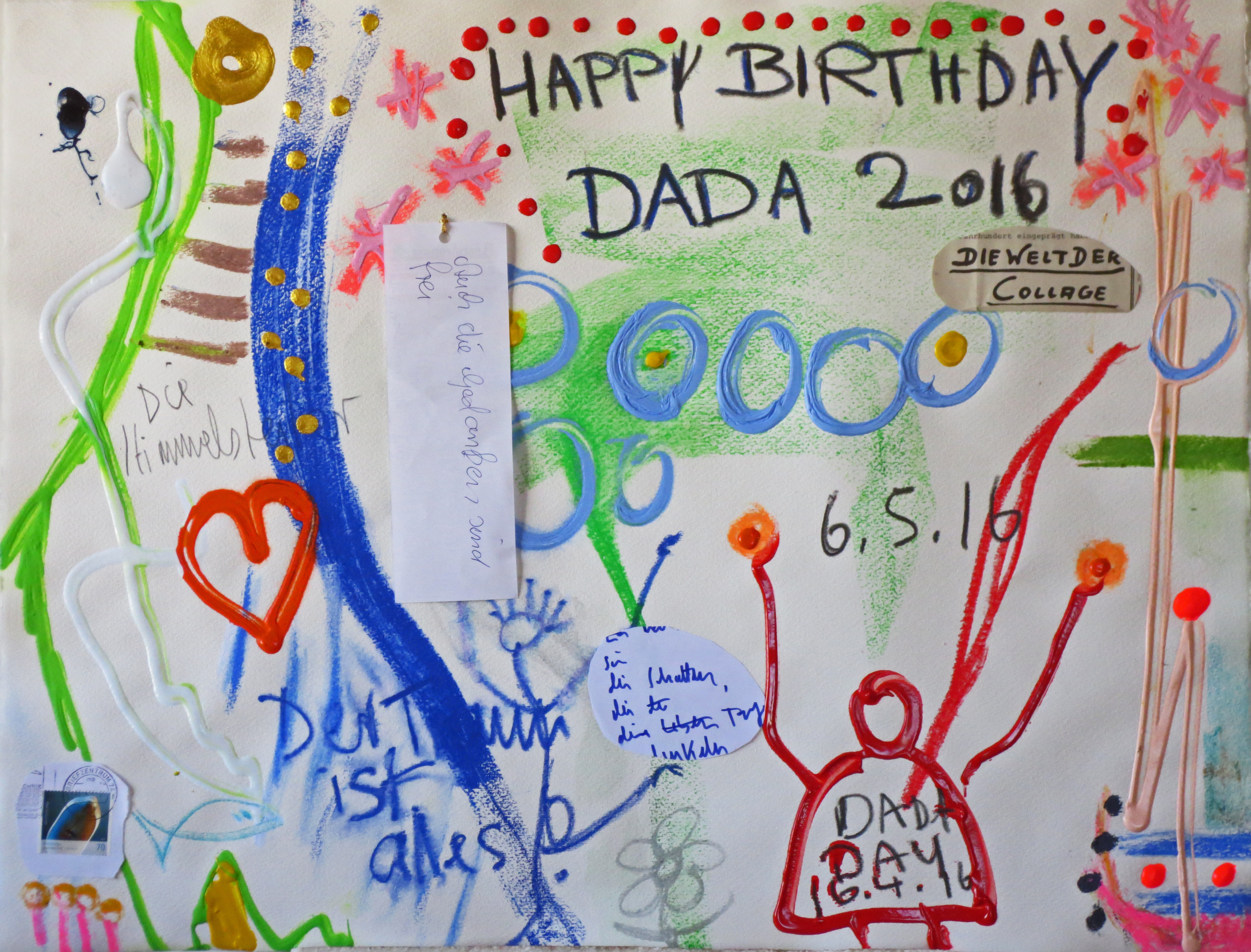 20160506_Happy Birthday Dada_mixed media/collage